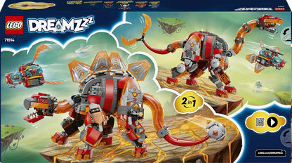 LEGO DREAMZzz 2 em 1 Dino Jet - Figura de dinossauro que se transforma em um Estegossauro Blindado - Inclui 4 minifiguras e 2 criaturas colecionáveis do tesouro - Presente para meninos a partir de 9 anos - 71514