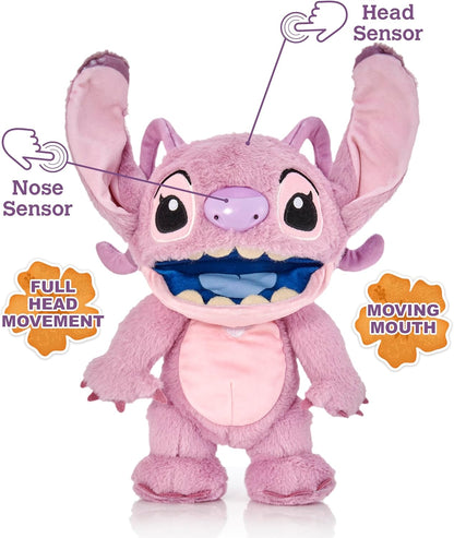 WOW! STUFF Disney Chatty Stitch Deluxe, Puppetronic Stitch, Marionete Animatrônica, Mais de 50 combinações de ação e som, 30 cm/12 polegadas de altura, Idades de 6 a adulto, Azul