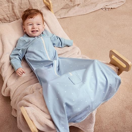 Love To Dream™ Saco de dormir | Manga comprida, cobertor vestível leve | Edredom embutido | 1.0 Tog Ideal para primavera e verão (20–24°C) | Algodão lavável à máquina e zíper duplo