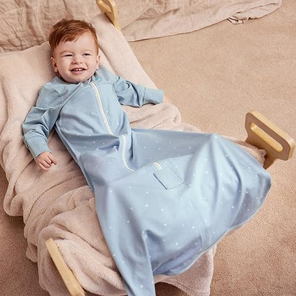 Love To Dream™ Saco de dormir | Manga comprida, cobertor vestível leve | Edredom embutido | 1.0 Tog Ideal para primavera e verão (20–24°C) | Algodão lavável à máquina e zíper duplo