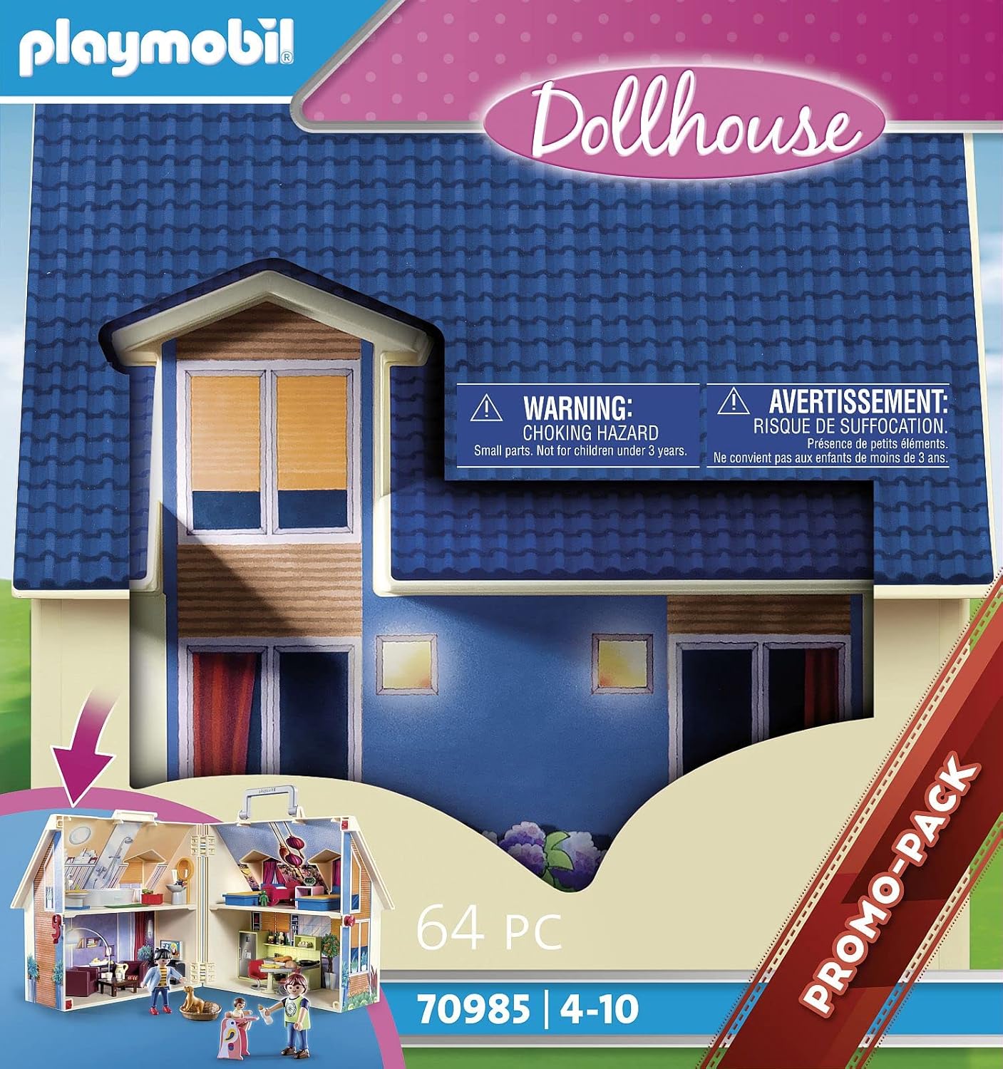 PLAYMOBIL 70985 Casa de Bonecas Portátil City Life, brinquedo divertido para brincadeiras imaginativas, ideal para crianças a partir de 4 anos.
