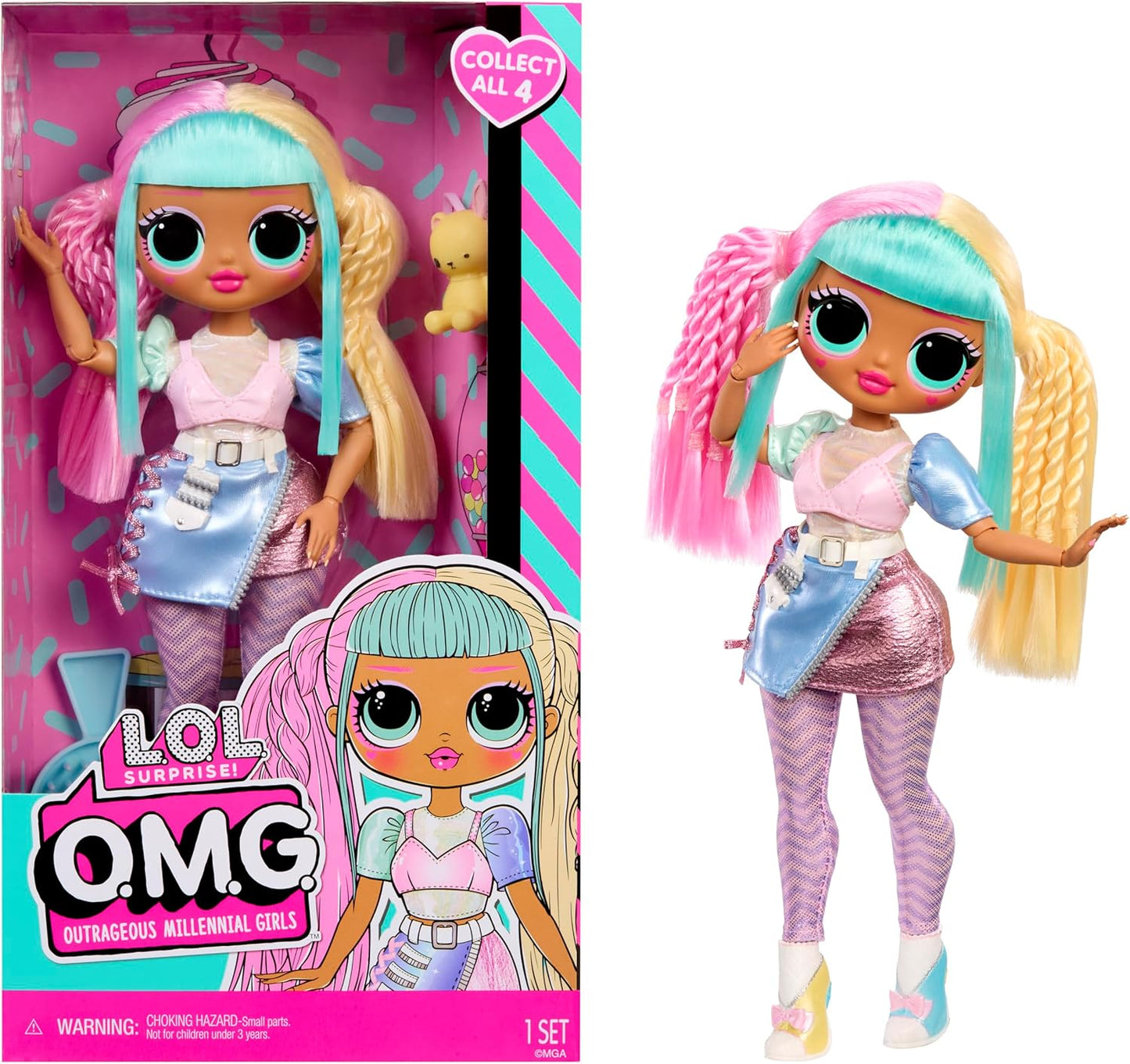 L.O.L. Surprise! OMG Doll - Candylicious - Inclui 1 boneca fashion, vem com roupas fabulosas, colecione todas as 4