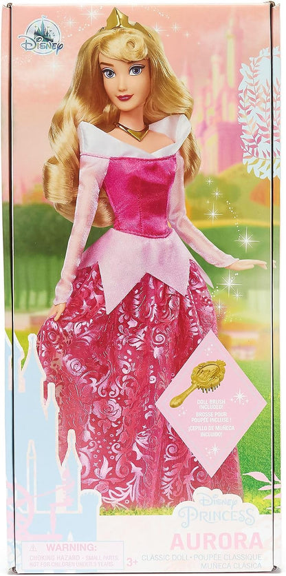 Disney Boneca Clássica Aurora da Store (29 cm) – Princesa de A Bela Adormecida, Vestido Rosa e Articulada