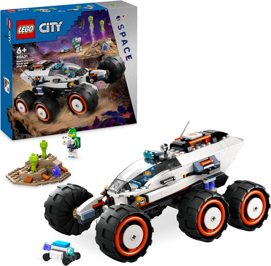 LEGO City Space Explorer Rover y Alien Life set de juguetes de construcción para niños, niñas y niños a partir de 6 años con minifiguras de astronautas, robots de juguete y figuras de extraterrestres para juegos imaginativos, regalo