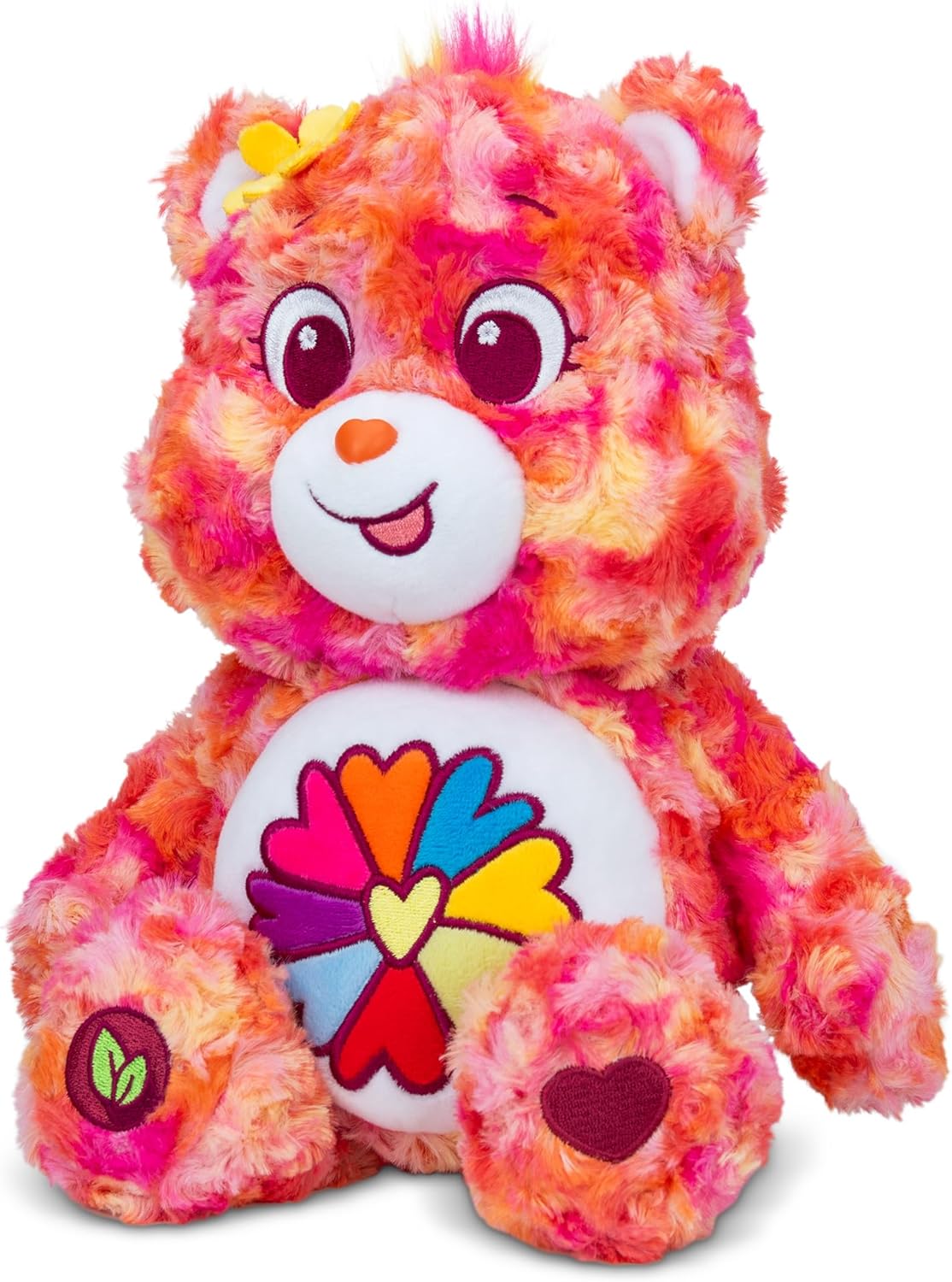 Care Bears , Flower Power Bear 35cm Medium Plush , Eco Friendly, Collectable Cuddly Toys for Children, Soft Toys for Girls Boys, Cute Teddies Suitable for Girls and Boys Ages 4+