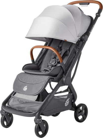 Ergobaby Carrinho de Bebê Metro 3 Deluxe com Função de Reclinação, Ideal para Bebês de 0 a 4 Anos (do Nascimento até 22kg), Dobrável com uma Só Mão e Compatível com Bebê Conforto, Cinza Pérola