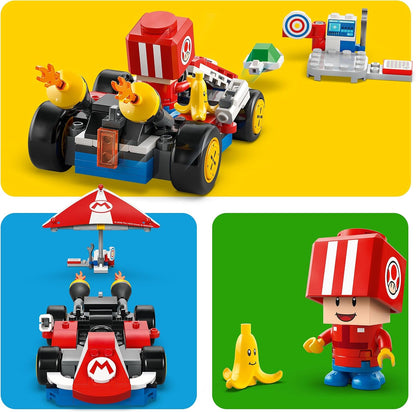 LEGO Super Mario: Mario Kart-Standard Kart, conjunto de brinquedos de carro para crianças, inclui uma figura de personagem sapo para jogo independente, presente de aniversário criativo para meninos e meninas com mais de 7 anos de idade