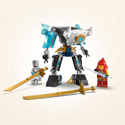 LEGO NINJAGO Zane’s Battle Suit Mech - Brinquedo Ninja com 3 Minifiguras - Conjunto de dramatização Dragons Rising - Ideia de presente de aniversário para meninos e meninas de 6 anos ou mais