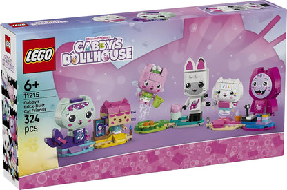 LEGO Casa de Bonecas da Gabby e Amigos Felinos da Gabby - Brinquedo Criativo com 6 Figuras de Animais, incluindo Sereia Gata e Gatinha Fada, além de Suportes de Exibição - Presente para Meninas a partir de 6 Anos e Fãs da Série de TV - 11215