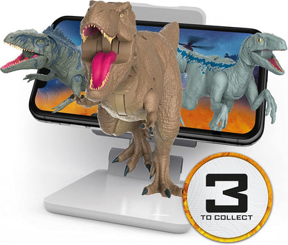 UAU! COISAS - Brinquedos de dinossauro Jurassic World MovieMates | Boneco de ação azul hiperarticulado e aplicativo | Brinquedos oficiais de dinossauro Jurassic World e Dominion para maiores de 3 anos