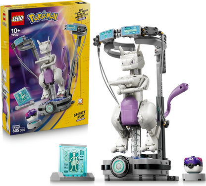 LEGO Pokémon SMART Play: Fuga do Laboratório do Mewtwo – Conjunto de brinquedo interativo compatível, inclui uma etiqueta SMART e uma figura de Pokémon feita de peças – Ideia de presente para meninos e meninas a partir de 10 anos – 72163