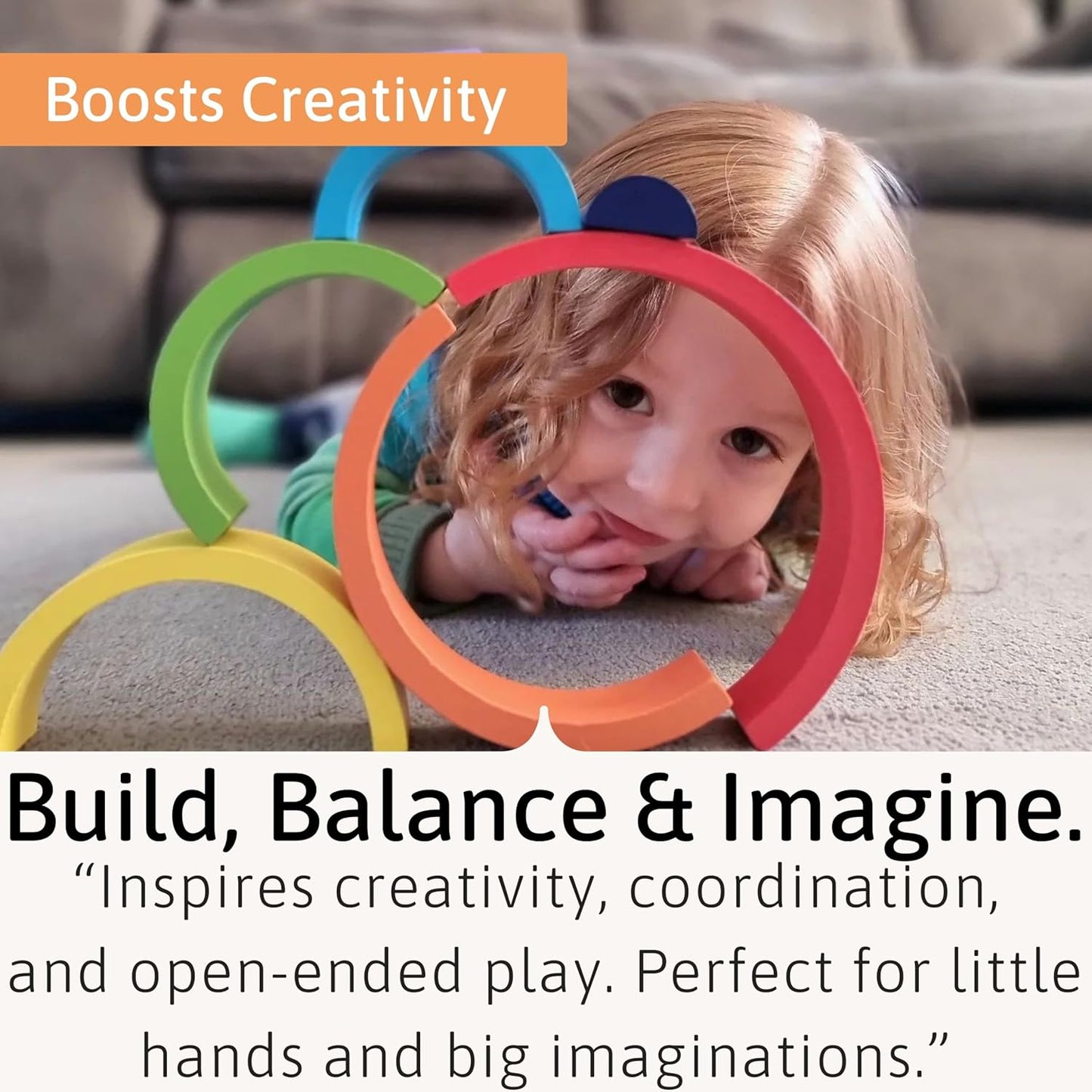 Jaques of London Brinquedo de empilhamento de madeira arco-íris | Brinquedos de madeira Montessori para crianças a partir de 1 ano | Jogos de empilhamento e equilíbrio para crianças pequenas | Desde 1795