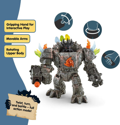 SCHLEICH Criaturas de Eldrador - Conjunto de 20 peças com Robô Mestre, Miniaturas e Armas - Figuras de Ação Articuladas para Meninos e Meninas - Conjunto de Brinquedos com Robôs de 23 cm - Crianças a partir de 7 anos | 42549