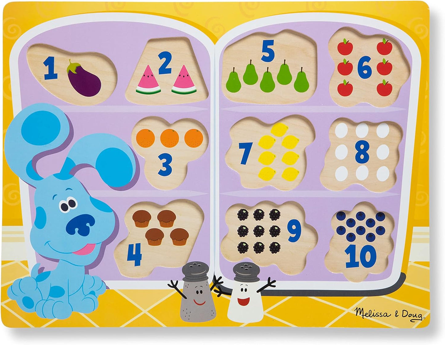 Melissa & Doug As pistas de Blue e você! Quebra-cabeça robusto de madeira - alfabeto