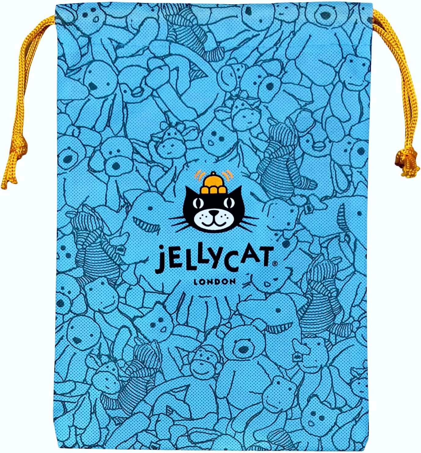 Jellycat Sacola de presente com cordão azul original para pelúcia (pequena)