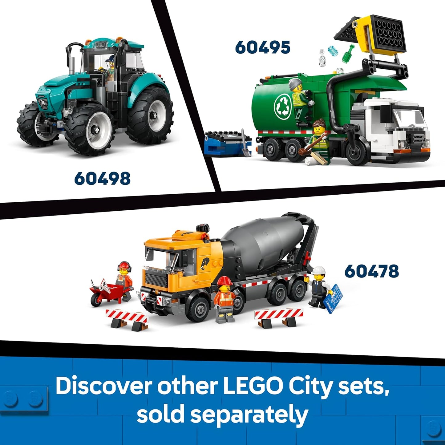 LEGO Caminhão Limpa-Neve City - Kit de Montagem com Minifigura, Ferramentas e Função de Espalhar Sal - Ideia de Presente de Aniversário para Meninos a partir de 6 Anos e Fãs de Engenharia - 60490
