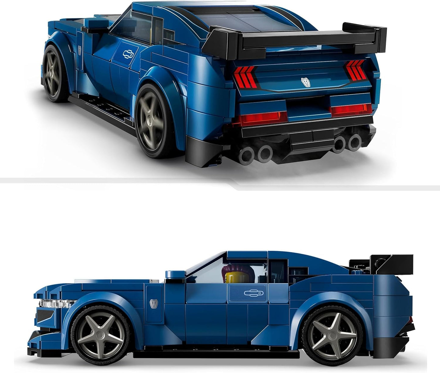 LEGO Speed Champions Ford Mustang Dark Horse Carro esportivo veículo de brinquedo para meninos e meninas de 9 anos ou mais, conjunto de modelo edificável com minifigura de motorista, decoração de quarto infantil, ideia de presente de aniversário 76920