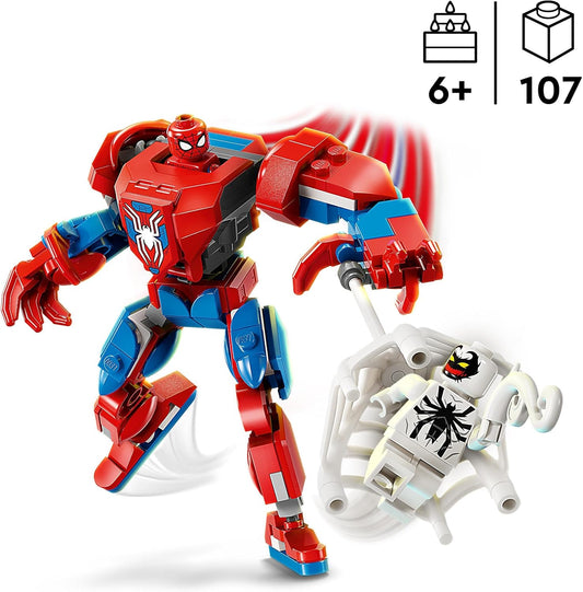 LEGO Marvel Homem de Ferro Mech vs. Ultron - Brinquedo de super-herói montável com 2 minifiguras - Conjunto de figuras para construir e brincar - Presente de aniversário dos Vingadores para meninos e meninas de 6 anos ou mais