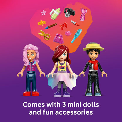LEGO Friends Desfile de Moda de Heartlake City - Brinquedo de Vestir com 3 Mini Bonecas, Passarela, Roupas Personalizáveis incluindo Saia, Casaco, Chapéus e Acessórios - Presente Criativo para Meninas a partir de 7 Anos - 42685