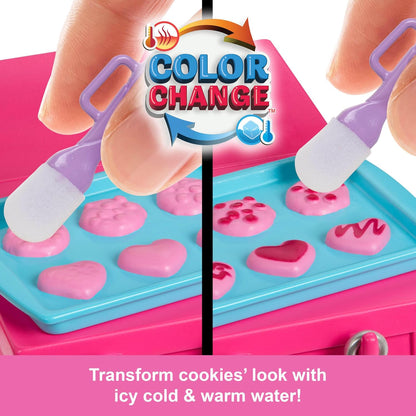 Barbie e Teresa: Receita para a Amizade - Boneca Teresa Fashion e Conjunto de Cozinha com mais de 20 acessórios, incluindo biscoitos que mudam de cor, JCT06