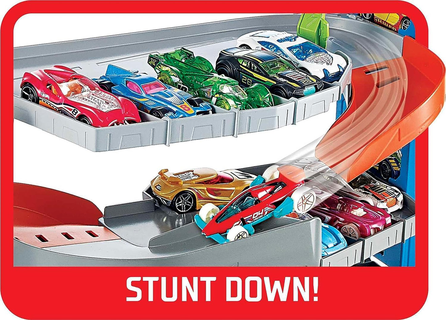 Hot Wheels City Stunt Garage Play Set Idéia de presente para idades de 3 a 8 anos elevador para níveis superiores Conecta-se a outros conjuntos, GNL70