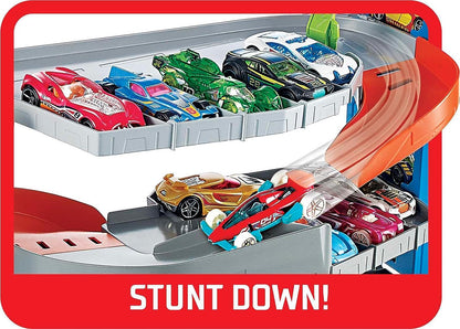 Hot Wheels City Stunt Garage Play Set Idéia de presente para idades de 3 a 8 anos elevador para níveis superiores Conecta-se a outros conjuntos, GNL70