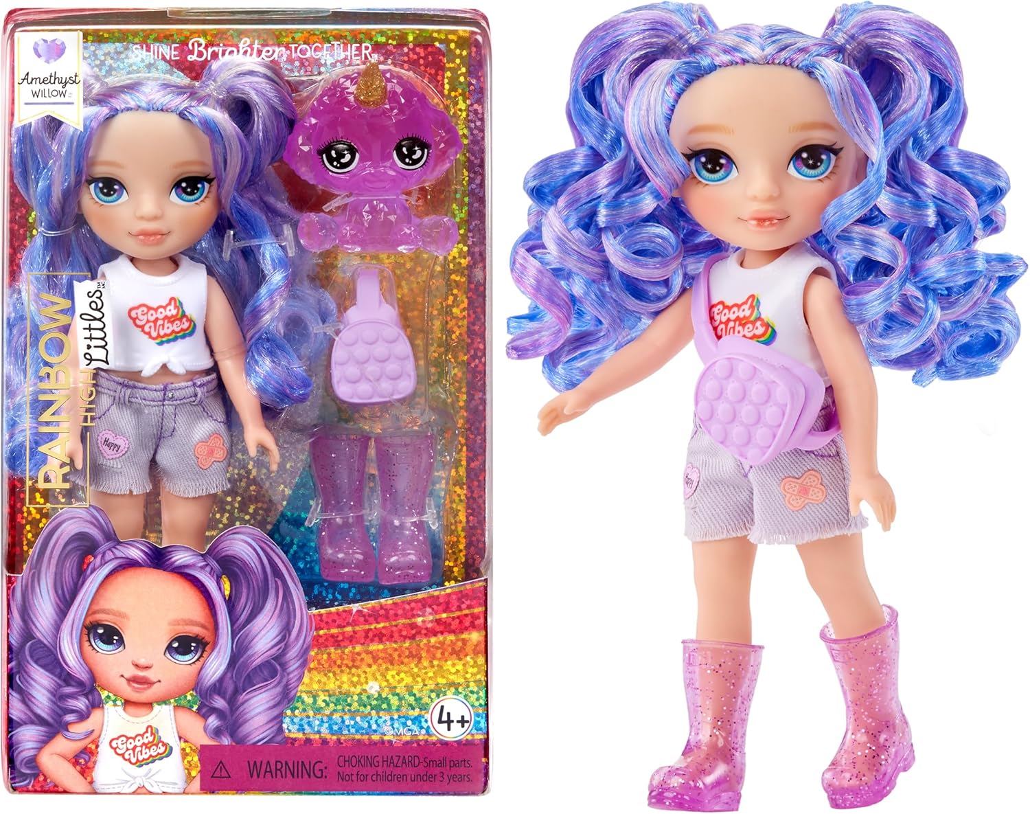 Little Rhythnnneリトルリズン　美品 Rainbow High Littles - Salgueiro Ametista - Boneca fashion pequena e p