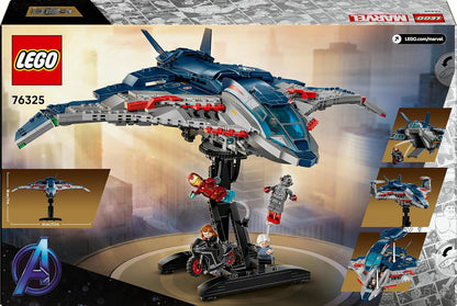 LEGO Marvel Vingadores: Era de Ultron Quinjet - Avião de Super-Herói com Moto e 5 Minifiguras, incluindo Homem de Ferro, Viúva Negra e Ultron - Presente para meninos a partir de 12 anos e fãs adultos - 76325