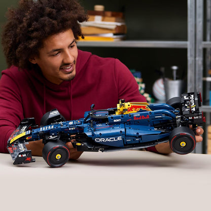 Kit de modelo de carro LEGO Technic Oracle Red Bull Racing RB20 F1 - Conjunto de construção colecionável de Fórmula 1 com motor V6 em escala 1:8, caixa de câmbio, direção e DRS - Ideia de presente para fãs de corrida adultos e adolescentes - 42206