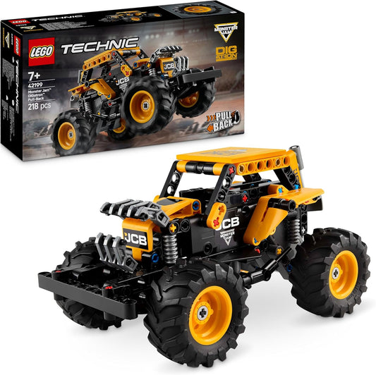 LEGO Technic Monster Jam DIGatron Pull-Back Truck Toy - Conjunto de construção de veículos para meninos e meninas com mais de 7 anos que amam brincadeiras criativas - Presente