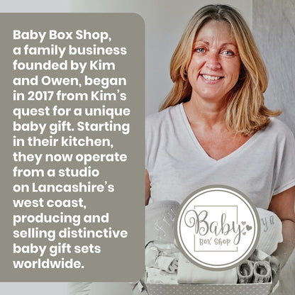 Baby Box Shop - Presentes personalizados para meninos, presente ideal para batizado: cobertor de lã, Baby Box Shop - 5 itens essenciais para recém-nascidos, ideais como presentes para chá de bebê e batizado, panos de musselina e presentes