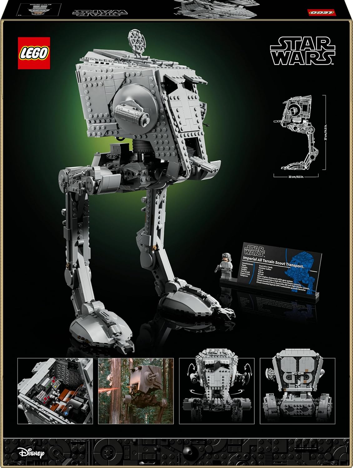 LEGO Star Wars 75417 AT-ST Walker - Kit de Modelo de Exibição UCS para Adultos com Minifigura e Placa Informativa - Presente Colecionável para Fãs