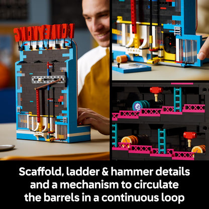 LEGO Super Mario Donkey Kong Arcade – Kit de Modelo 3D Interativo para Adultos, inclui Joysticks e Barris para Decoração Retrô – Item Colecionável de Games – Ideia de Presente para Fãs – 72051