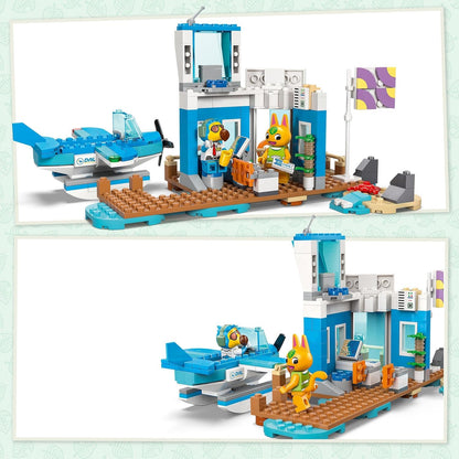 LEGO Animal Crossing Fly com Dodo Airlines Airport Playset, avião de brinquedo para meninas e meninos de 7 anos ou mais, com uma minifigura de piloto, conjunto inspirado na série de videogames, presente de aniversário para crianças