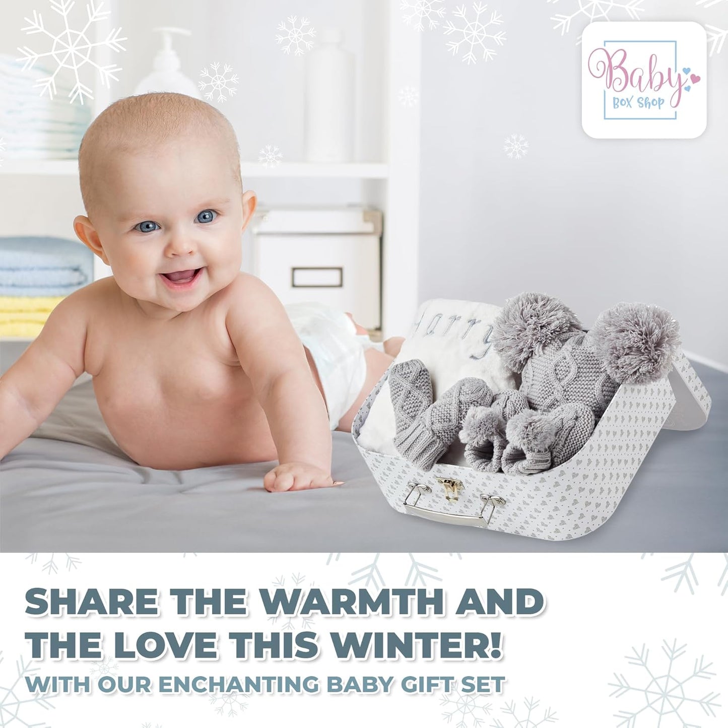 Conjunto de presentes unissex para bebês - Presentes para bebês recém-nascidos unissex, presentes para revelação do sexo do bebê, presentes personalizados para chá de bebê - presentes personalizados, roupas de inverno para bebês