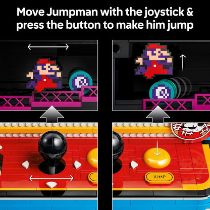 LEGO Super Mario Donkey Kong Arcade – Kit de Modelo 3D Interativo para Adultos, inclui Joysticks e Barris para Decoração Retrô – Item Colecionável de Games – Ideia de Presente para Fãs – 72051