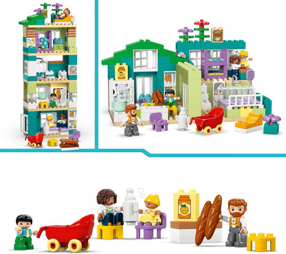 LEGO DUPLO 3 em 1 Casa Moderna com Figuras - Brinquedo Educativo para Desenvolvimento da Coordenação Motora em Crianças - Conjunto Montessori Interativo com Acessórios para Casa de Bonecas Presente para Meninas e Meninos a partir de 2 Anos 10470
