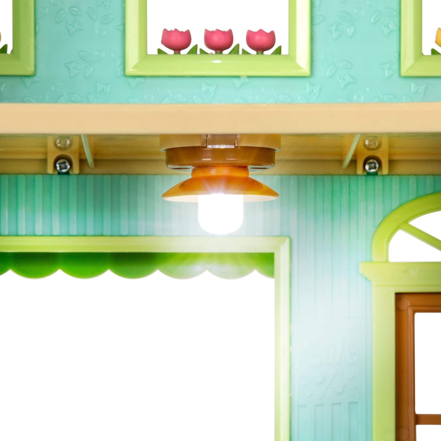 Li'l Woodzeez - Honeysuckle Hillside Cottage - Juego de 20 piezas con casa de juegos, muebles y accesorios - Casas en miniatura y juegos para niños de 3 años en adelante