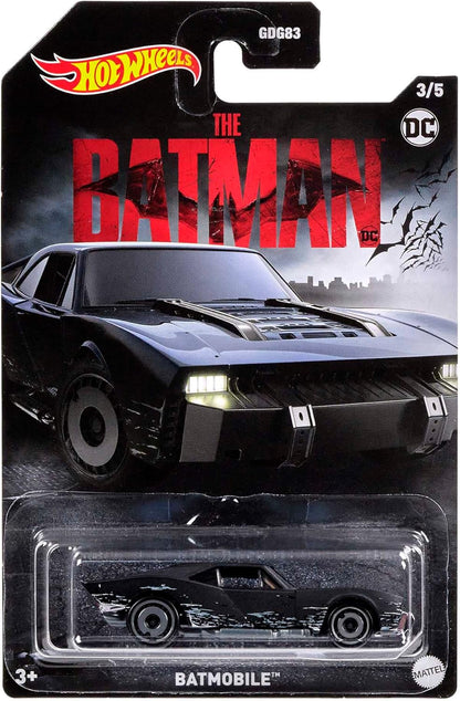 Hot Wheels Batmóvel, 1 carrinho de brinquedo em escala 1:64, veículo colecionável do Batmóvel da DC, brinquedo para fãs do Batman e crianças, HMV72 (modelos sortidos)