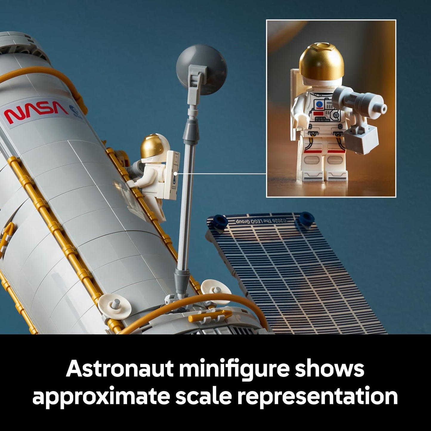 LEGO Icons Telescópio Espacial Hubble – Kit de Modelo 3D para Adultos – Conjunto STEM com Painéis Solares, Painel de Instrumentos e Minifigura de Astronauta – Ideia de Presente de Astronomia para Montar – 11382