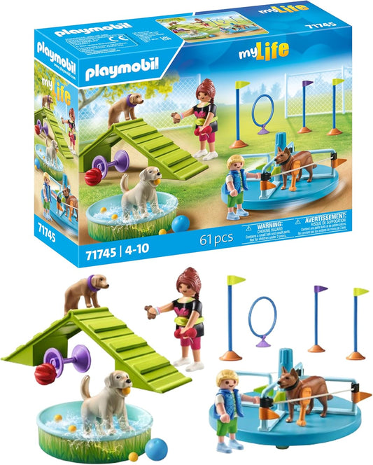 Playmobil | Minha Vida | Playground para Cães | Brinquedo para Cães para Crianças | Conjunto de Bonecos de Cachorro | Brinquedo para Crianças a Partir de 4 Anos | 71745