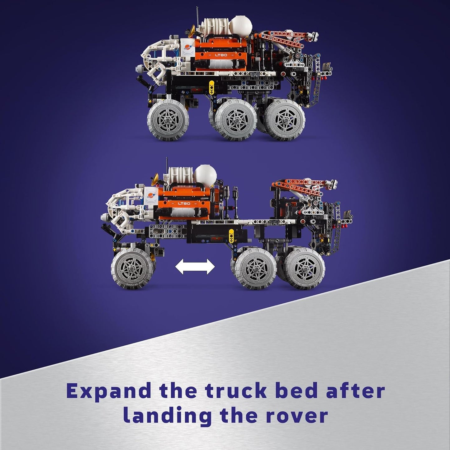 LEGO Technic Mars Crew Exploration Rover Set de construcción, juguete del espacio exterior para niños, niños y niñas a partir de 11 años, regalo de explorador inspirado en la NASA, juego imaginativo 42180
