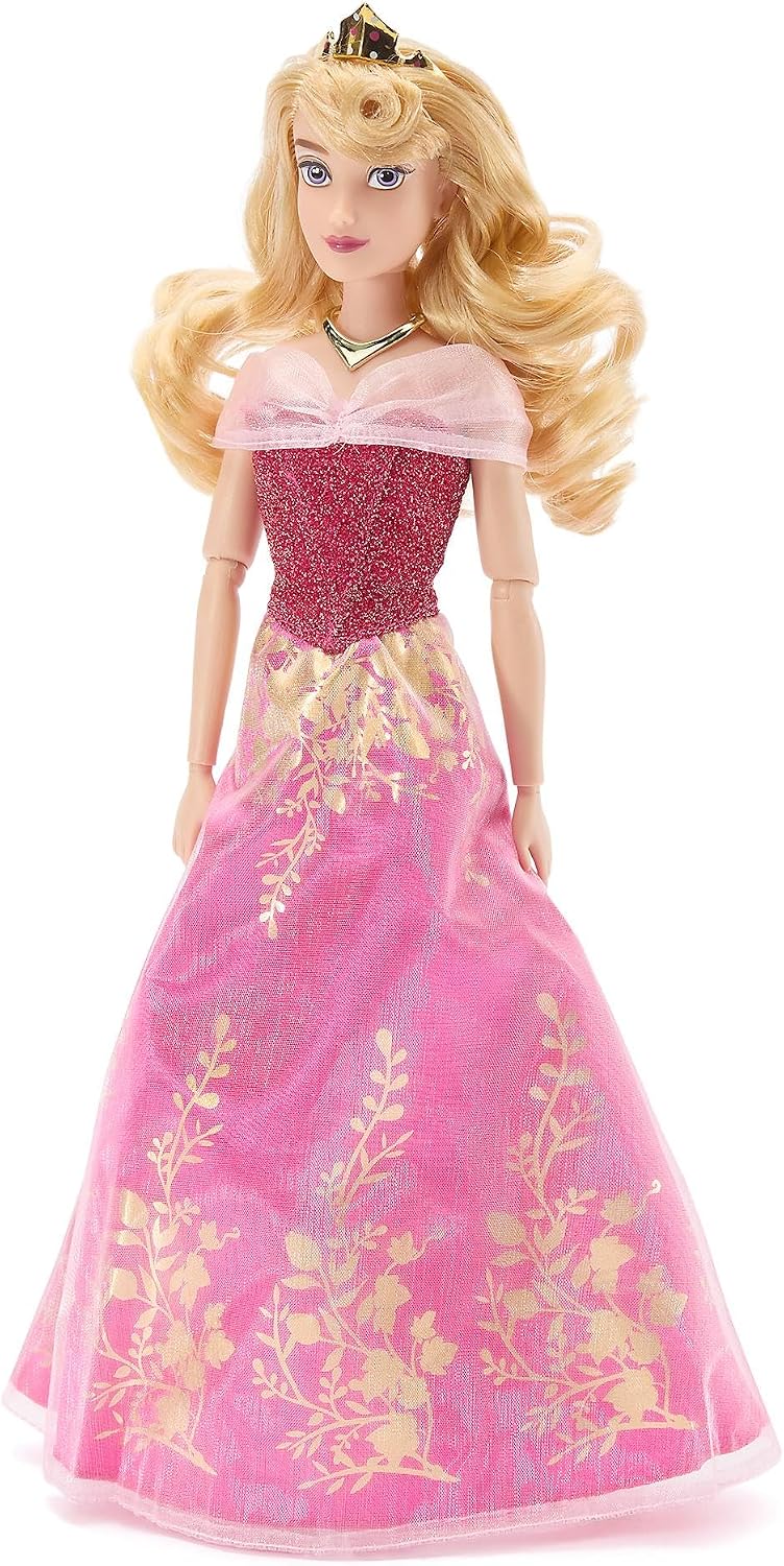 Disney Boneca Clássica Aurora Oficial da Store, A Bela Adormecida, 30 cm
