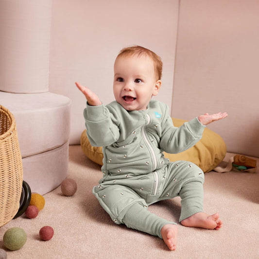 Love To Dream™ Macacão de dormir com pernas, 12-24 meses - Abelhas Oliva | Manga comprida, manta e edredom vestíveis leves | 2,5 Tog Ideal para inverno e outono (16–20°C) | Algodão lavável à máquina, zíper duplo