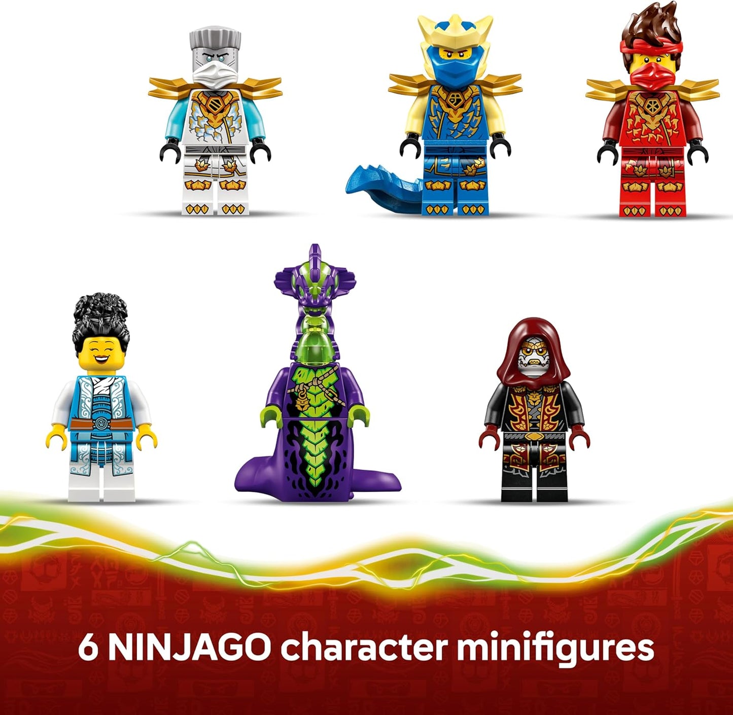 LEGO NINJAGO Batalha na Casa da Árvore com Veículos Ninja - Brinquedo de Ação com Moto, Helicóptero, 6 Minifiguras e Espadas - Presente para Meninos e Fãs a partir de 7 Anos - 71857