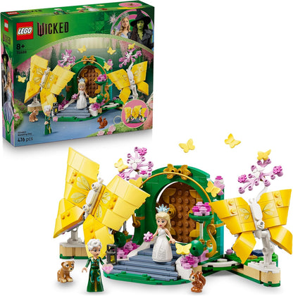 LEGO O Casamento da Glinda Malvada - Brinquedo de Construção com 2 Mini Bonecas e 2 Figuras de Borboletas Articuladas, além de Acessórios - Presente para Meninas a partir de 8 Anos e Fãs do Filme - 75688