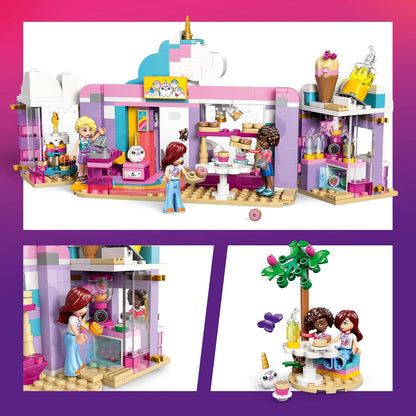 LEGO Friends Unicorn Dream Café - Confeitaria de Brinquedo com 3 Mini Bonecas, Caixa Registradora e Acessórios de Comida de Brinquedo, incluindo Cupcakes - Presente de Aniversário para Meninas a partir de 6 Anos - 42684