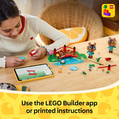 LEGO Animal Crossing – O Dia de Diversão de Timmy e Tommy – Bonecos de Guaxinim com Acessórios – Decoração de Quarto Infantil – Presente de Games para Meninas e Meninos a partir de 10 Anos – 77059