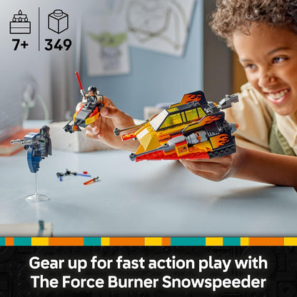 LEGO Star Wars 75414 The Force Burner Snowspeeder - Brinquedo de construção com 3 minifiguras com sabres de luz e uma moto speeder - Presente para meninos a partir de 7 anos e fãs de Reconstruir a Galáxia