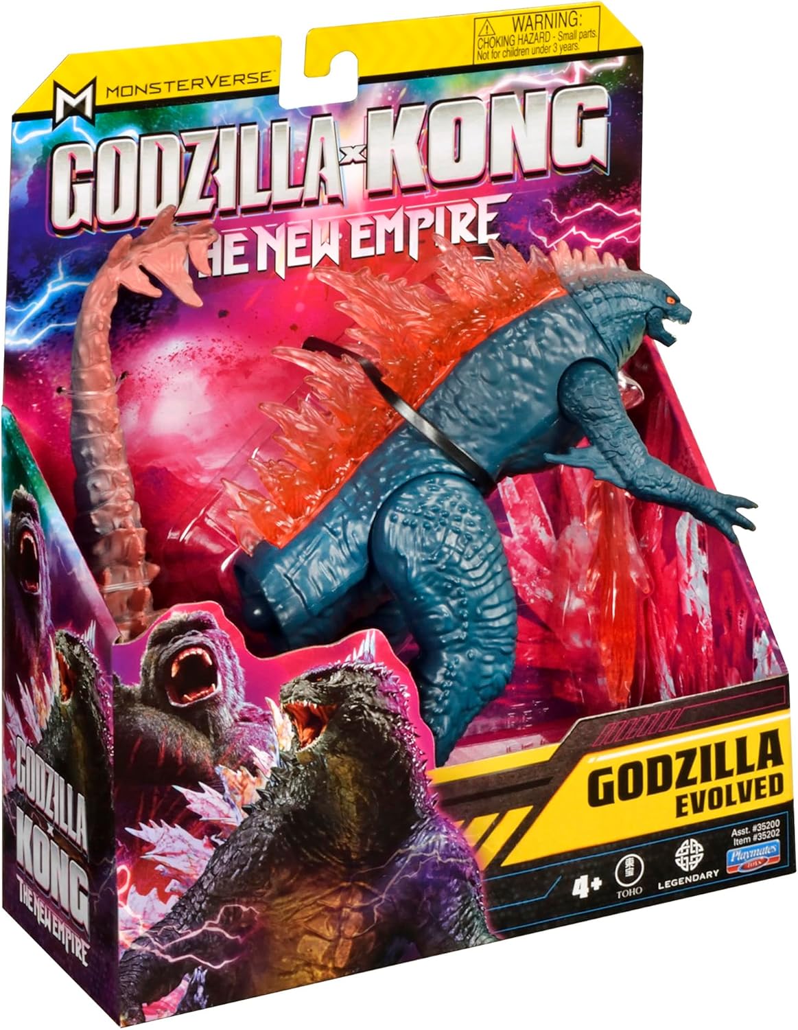 MonsterVerse Godzilla vs. Kong: The New Empire, figura de acción evolucionada de Godzilla de 6 pulgadas, juguete icónico de personaje de película coleccionable, incluye función de energía de haz de calor, juguete adecuado para mayores de 4 años